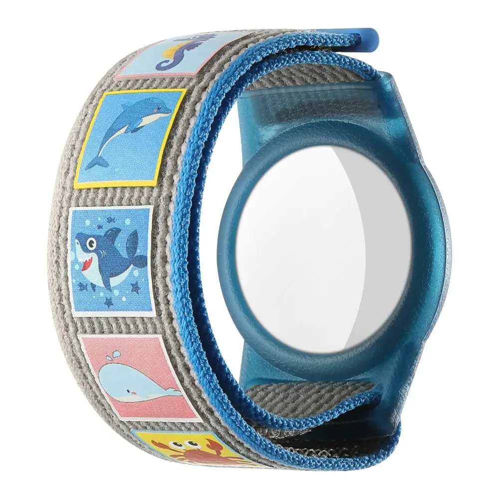 New TPU Case Nylon Strap Waterproof Replacement Kids Bracelet Adjustable Cartoon Child Wristband for Apple Airtag