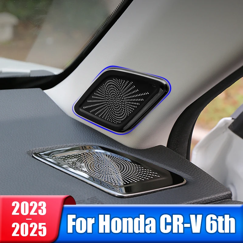 

A Pillar Audio Speaker Cover Trim Decoration For Honda CRV 6th Gen 2023 2024 2025 CR-V Hybrid Car Styling Accessories