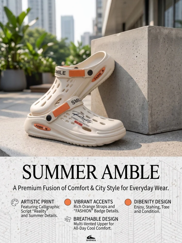 Women Men Couple EVA Clogs Summer Thick Sole Casual Fashion Shoes Indoor Outdoor Sports Vacation Commuting