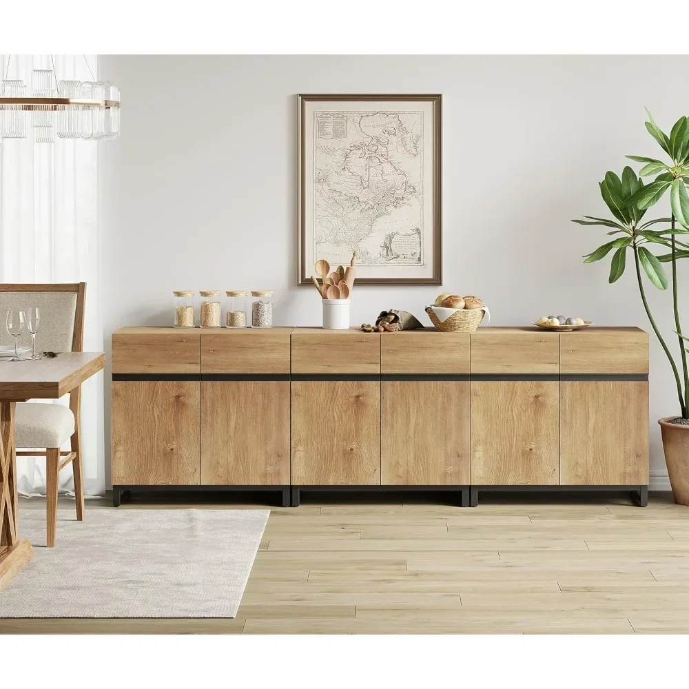 3 in 1 Multifunctional Sideboard Buffet Cabinets, Modern Sideboard with Adjustable Shelf , Coffee Bar Cabinet Storage Cabinet