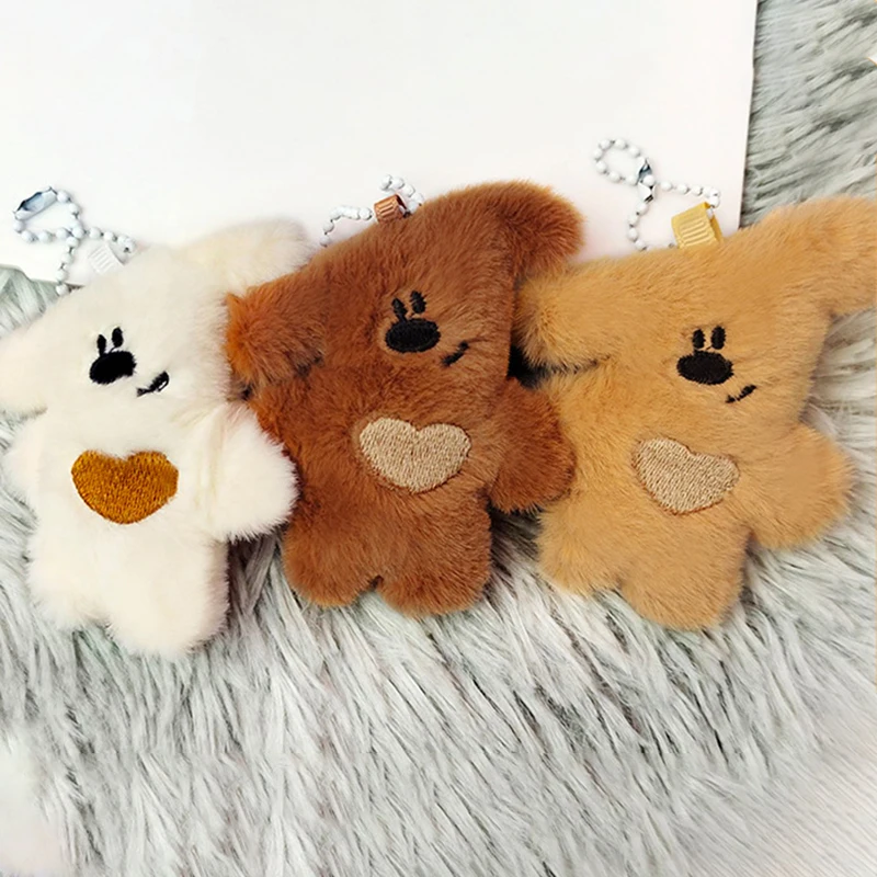 Cartoon Love Crooked Bear Plush Doll Charms Cute Bear Girl Backpack Decoration Accessories Couple Models Pendant Birthday Gift