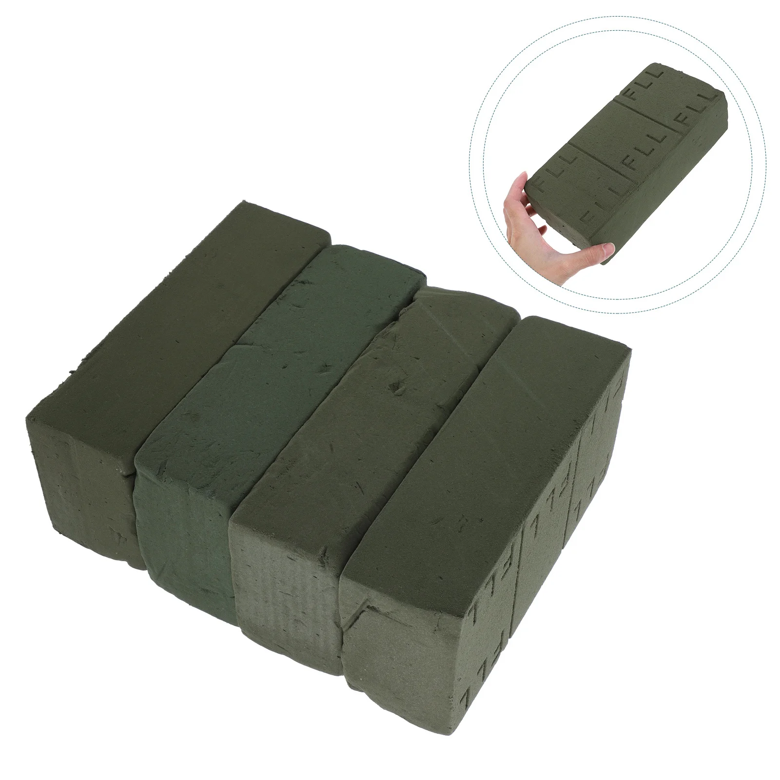 

4pcs Floral Foam Brick Green Flower Mud For Arrangement Craft Base Hydrating Artificial Fresh Flowers