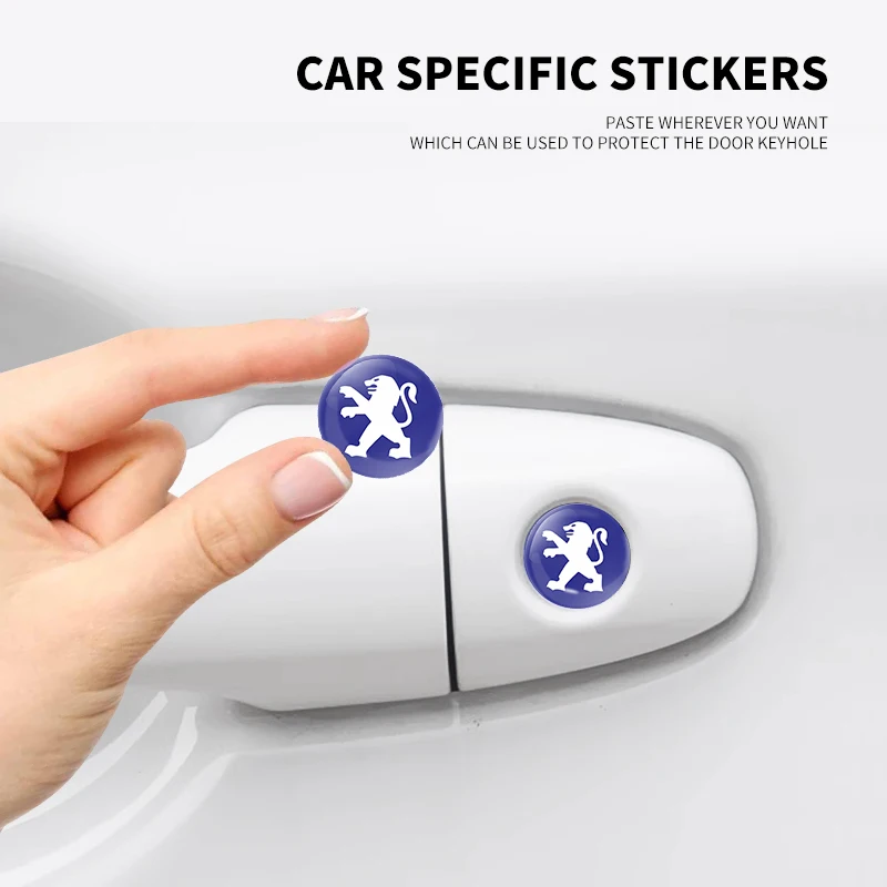 Car Door Keyhole Sticker Auto Lock Decoration Protection Decal For Peugeot 206 307 308 3008 207 208 407 508 2008 5008 107