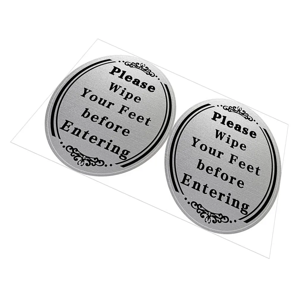 2 stuks PVC muursticker eenvoudige installatie badkamer sticker zelfklevend teken hal herinnering decor woonaccessoires