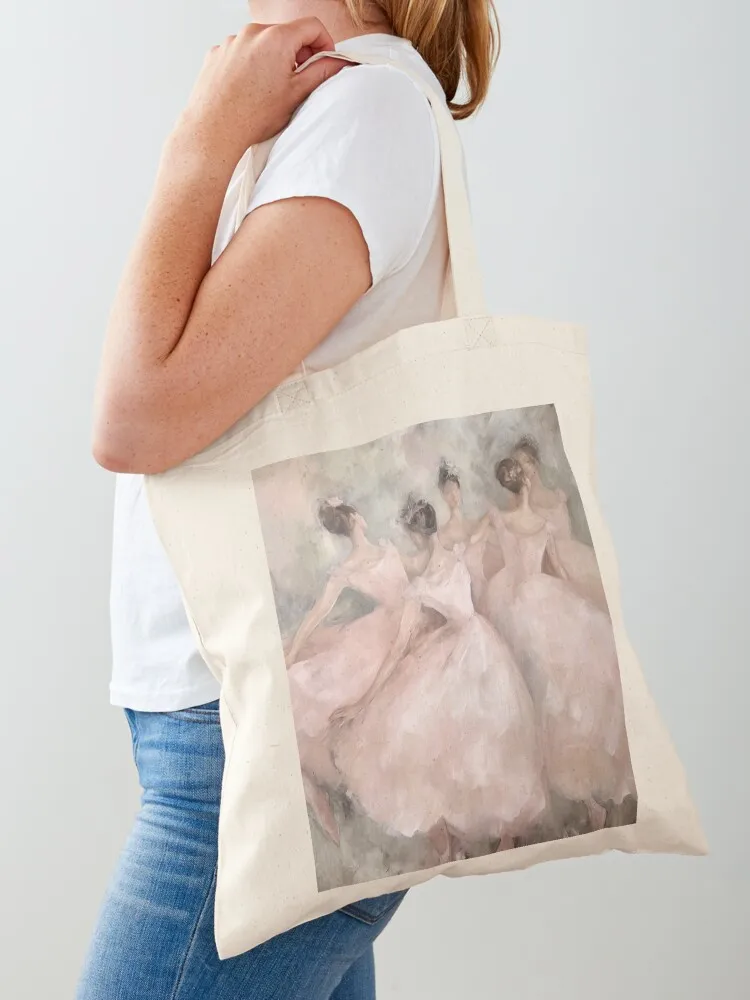 

Coquette aesthetic vintage painting of ballet dancers Tote Bag shopping bags foldable bag for beach shopper bags