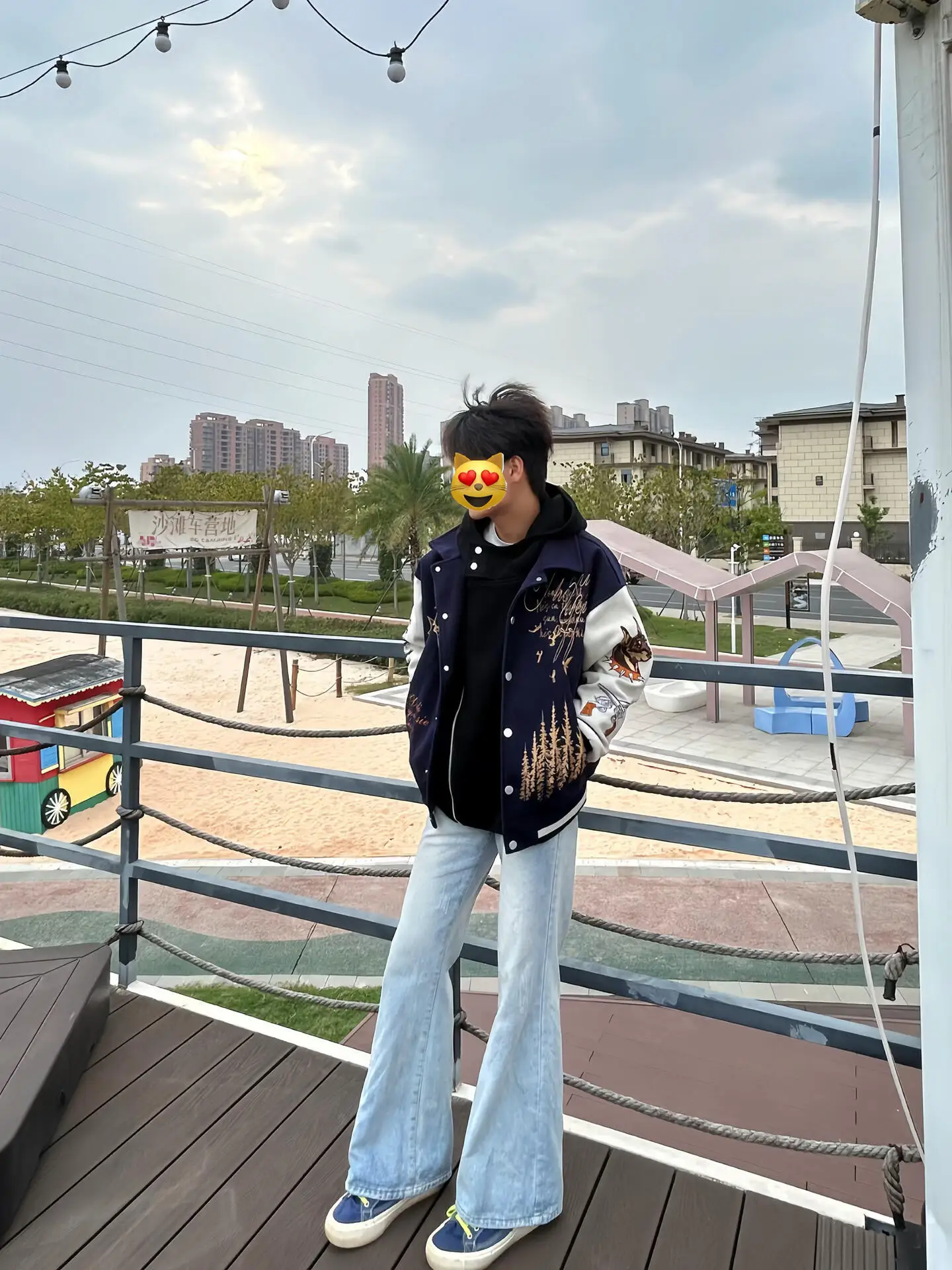 

American High Street Embroidered Letter Baseball Jaet Men's Spring Autumn New Trendy Brand Haome Heavy Couple Jaet