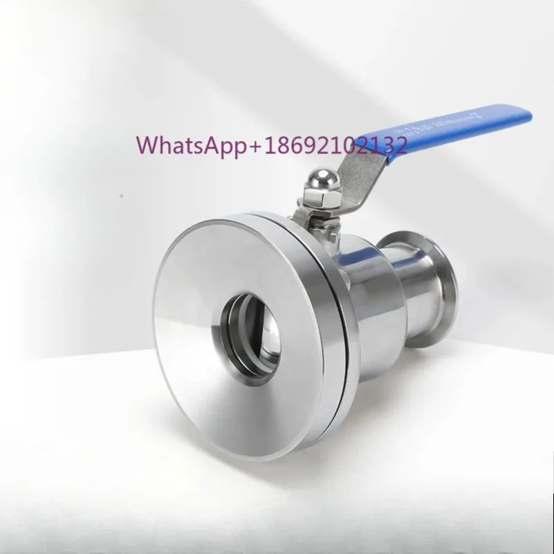 19/25/38/51/76mm Sanitary Flanged Tank Bottom Valve Chuck 50.5/64/77.5/91/106mm 304Stainless Steel Quick Installation Ball Valve