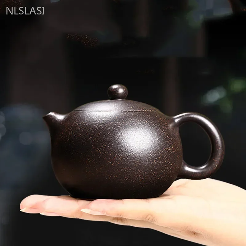 180/230/280/330ML Authentic Yixing Purple Clay Tea Pot Handmade Custom Black Gold Sand Teapot Ball Hole Filter Tea Infuser