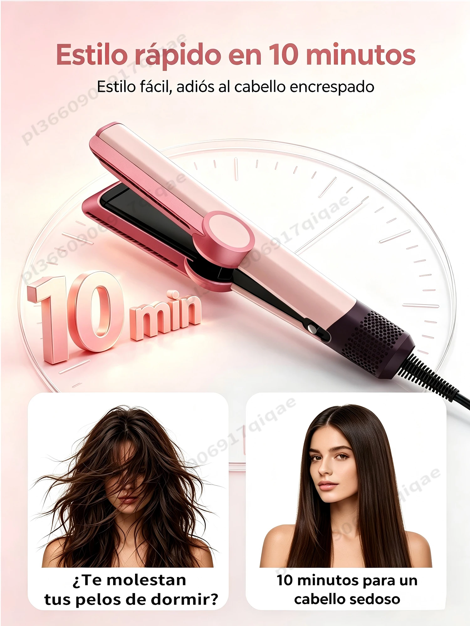 Envío local España SenCiciMen 2 en 1 plancha de pelo alta cal. con iones negativos y secador – sin dañar el cabello control intel. temp. menos encrespamiento cabello más brillante y suave alisador regalo para mujer