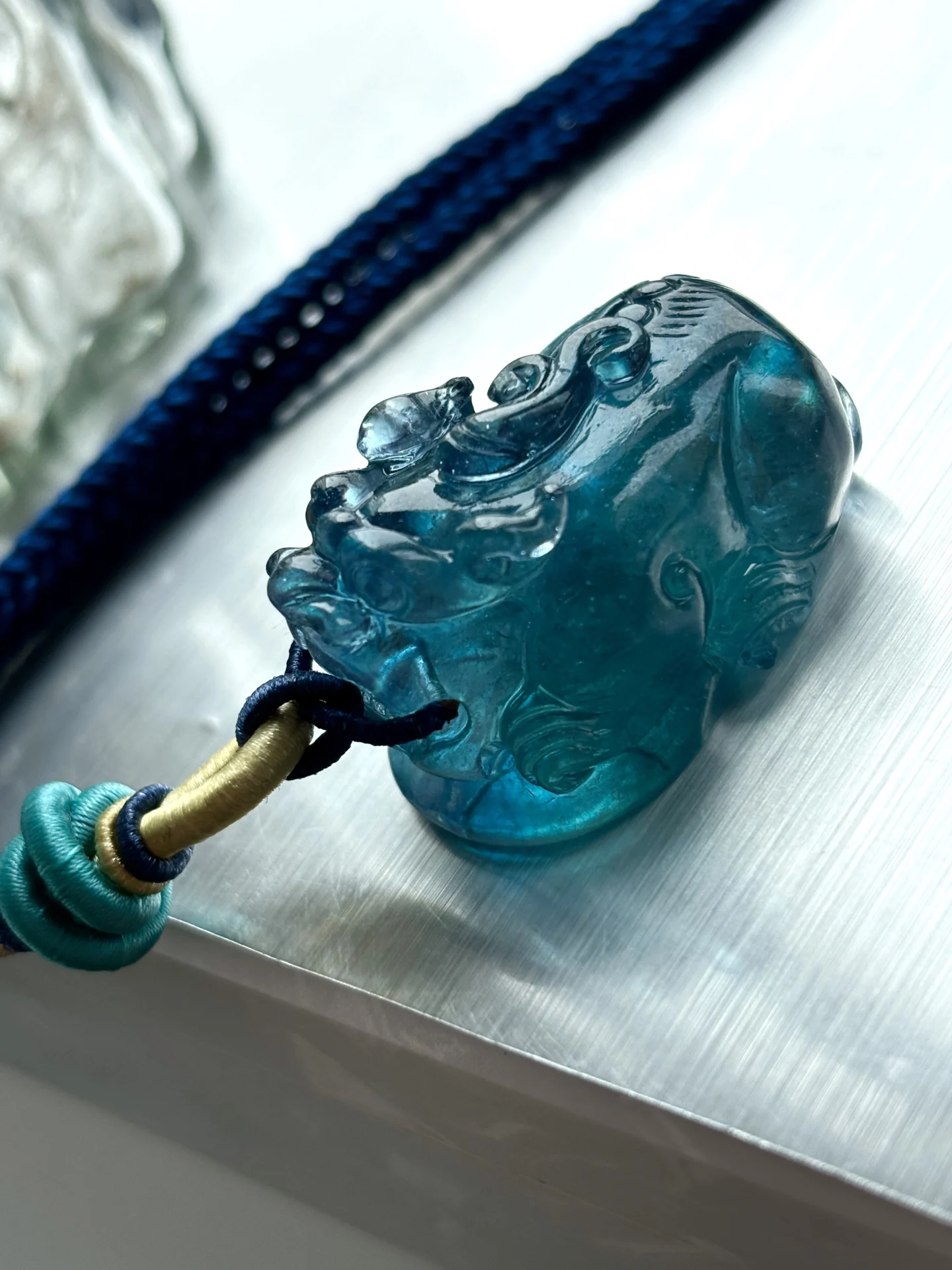 

Natural Blue Aquamarine Pendant Blue Aquamarine Brazil 34x20mm Women Fashion Jewelry AAAAAA