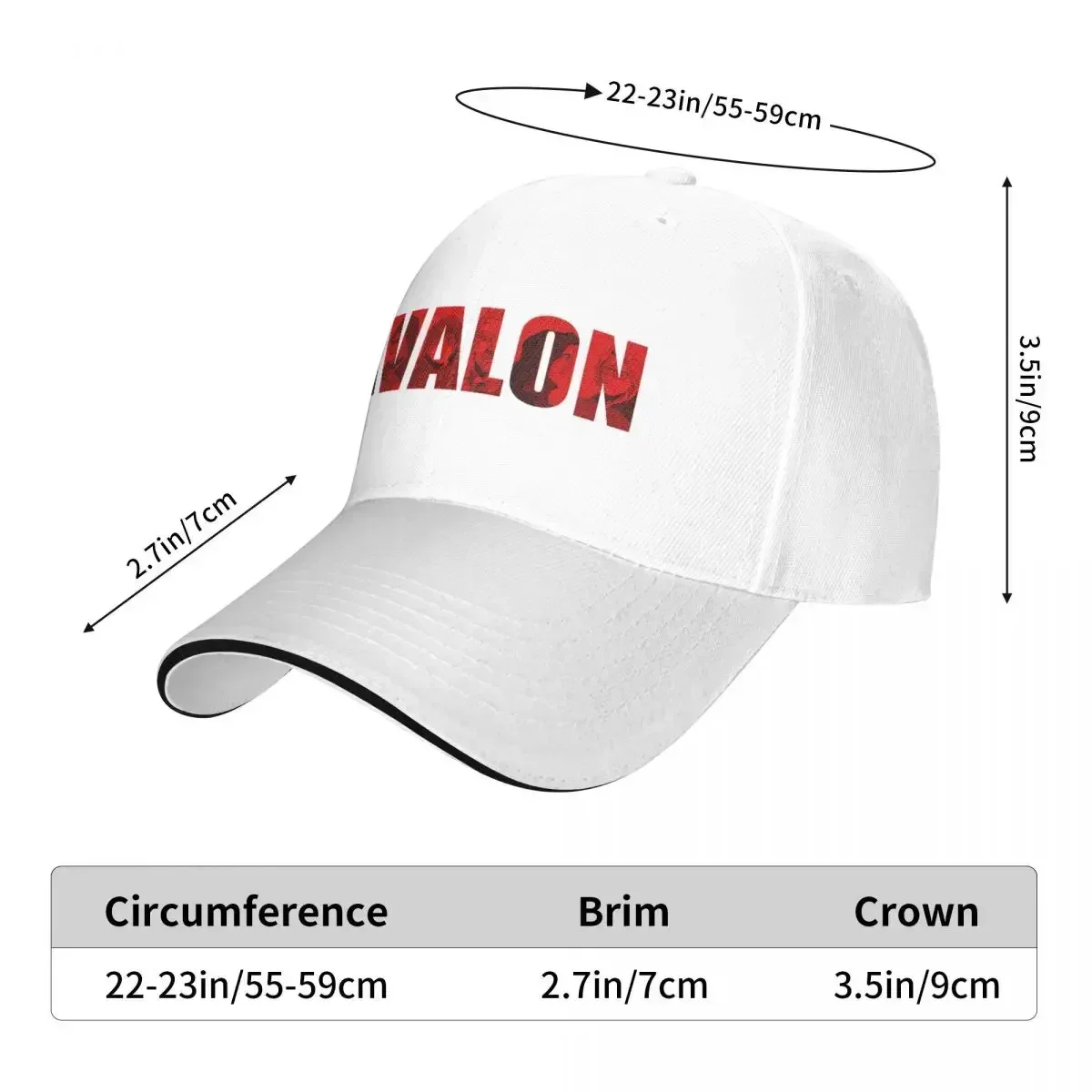 Avalon Title Faces Baseball Caps Snapback Fashion Baseball Hats Breathable Casual Outdoor For Men's And Women's Polychromatic