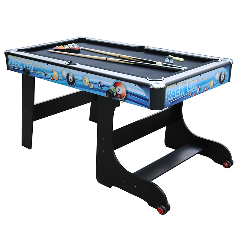 Custom 5ft Foldable Pool Table: High Quality Children's Indoor Snooker Game Set, Portable Cue Included