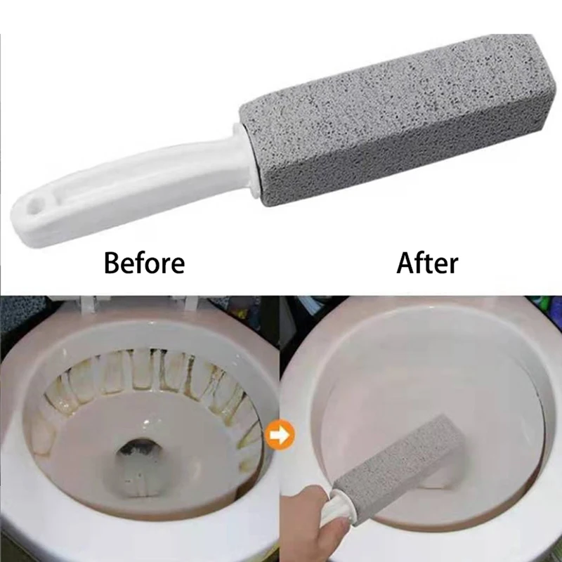 Pumice Stone Toilet Brush Bathroom WC Toilet Cleaning Brush Wand Tile Sink Bathtub Limescale Stain Remove Washing Cleaning Tool