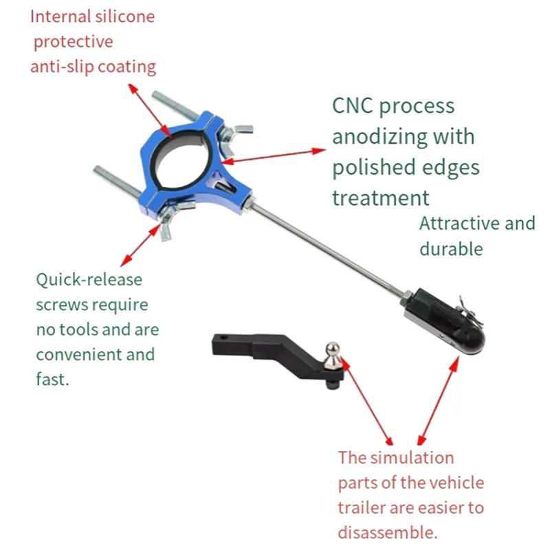 【Hot-Selling!】RC Car Model Upgrade Kit Tow Hook For Climbing Camping Car For 1/12 For 1/10 For 1/8 For 1/7 For 1/5 MK07 H8H T4 S