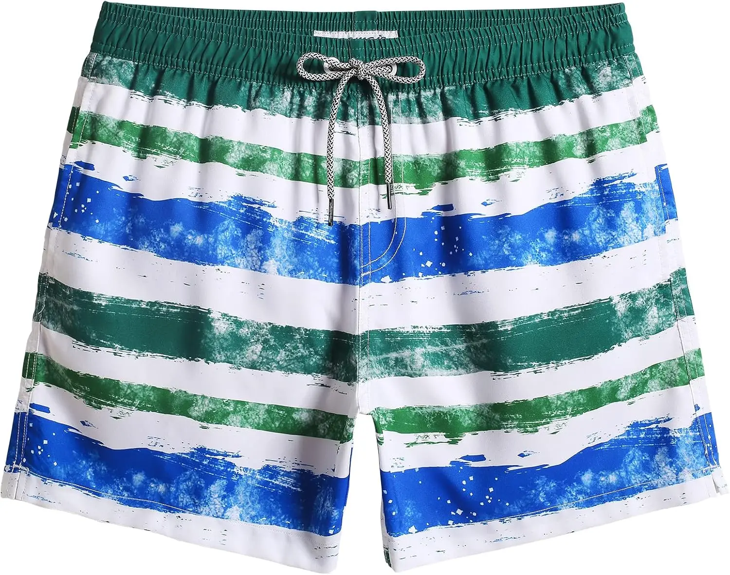 

Summer Men's Outdoor Beach Shorts Stripe Graphic Simple Design Daily Casual Short Pant Loose Quick Drying Fashionable Swim Trunk
