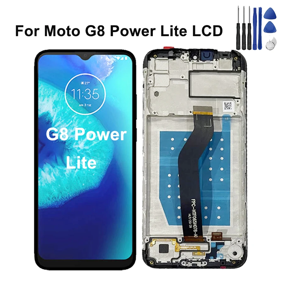 New For Motorola Moto G8 Power Lite Display XT2055-2 XT2055 LCD Screen Touch Screen Assembly Digitizer Screen Replacement Parts