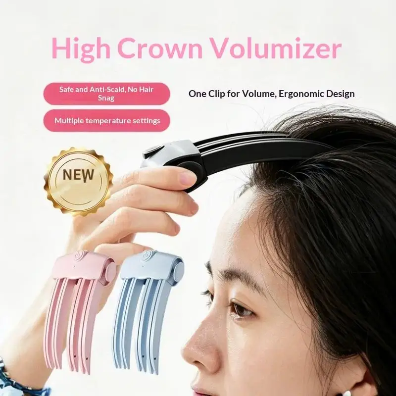1Pcs 4 Claw Anti Scald Hair Root High Skull Top Styling Cordless Root Lifter Comb Wireless Volumizing