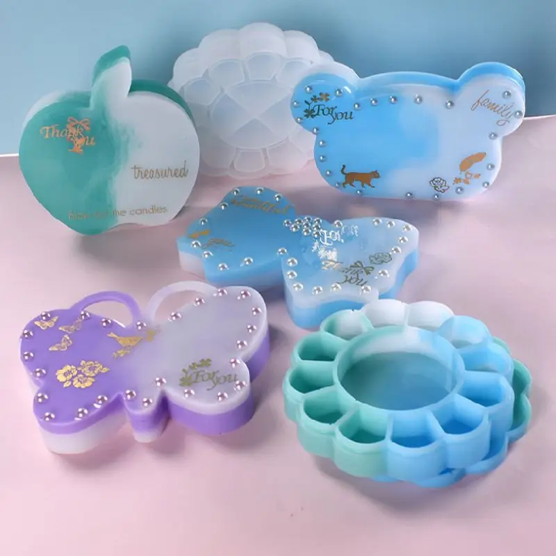 UV Crystal Resin Decorative Craft DIY Bear for Butterfly Storage Box Epoxy Mold Drop shipping