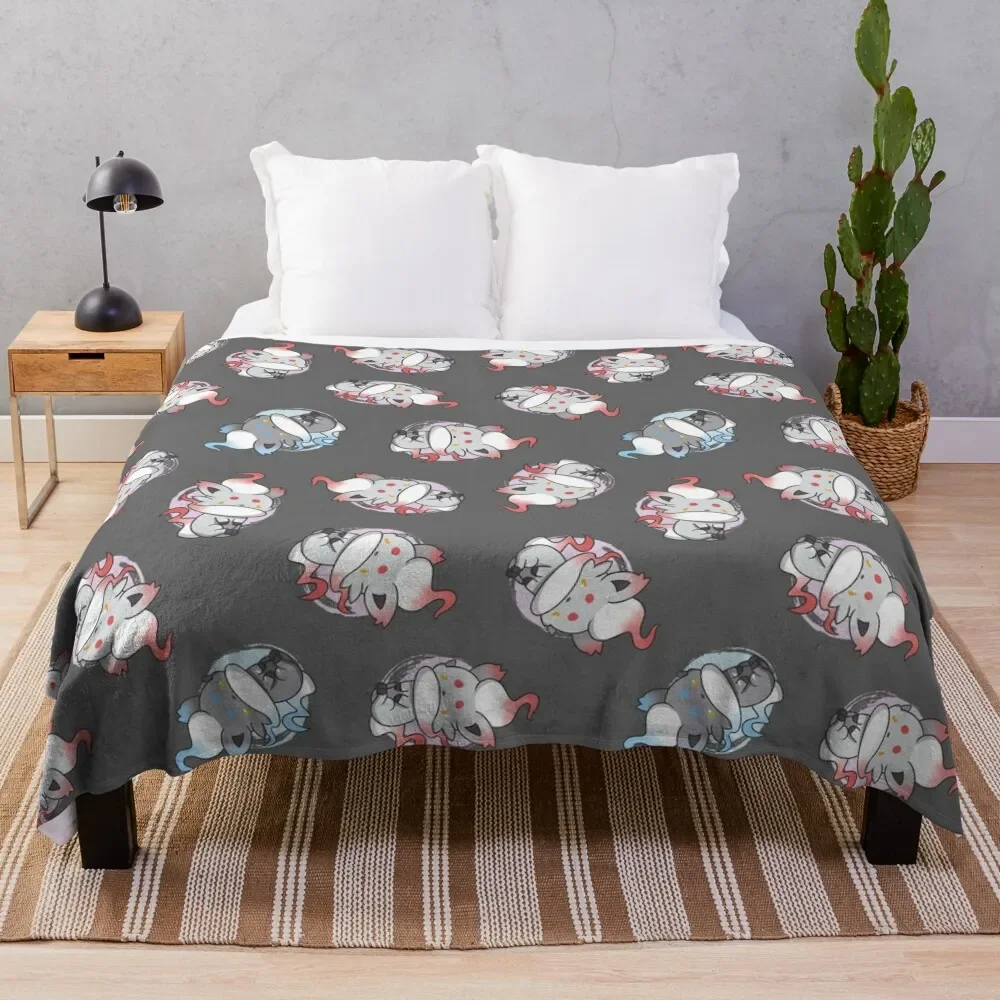 Hisuian Zorua Seamless Pattern Throw Blanket Picnic Luxury Personalized Gift Bed Blankets