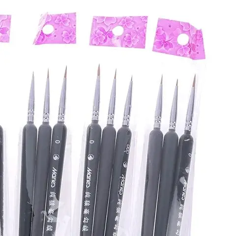 

3pcs Brush 0/ 00/ 000 Wolf Hair Brushes Set for Detail Art Painting Miniature Acrylic Watercolor Oil Gouache Paint Brush Pen