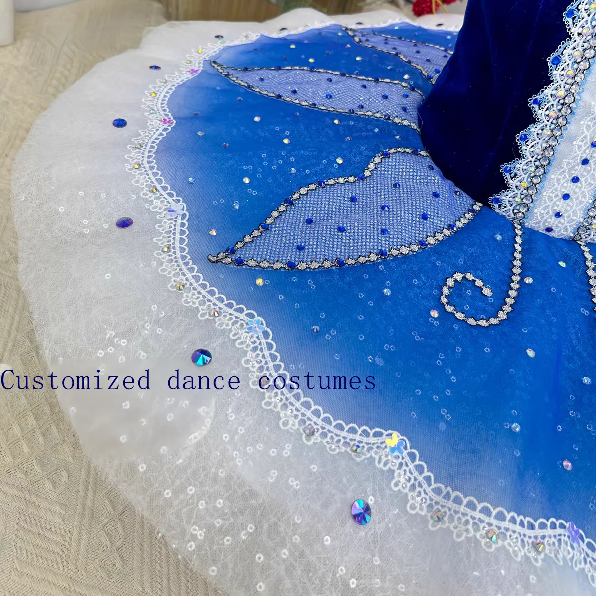 Jupe de Ballet Bluebird personnalisée, fée argentée, la belle au bois dormant, robe Tutu de spectacle Esmeralda