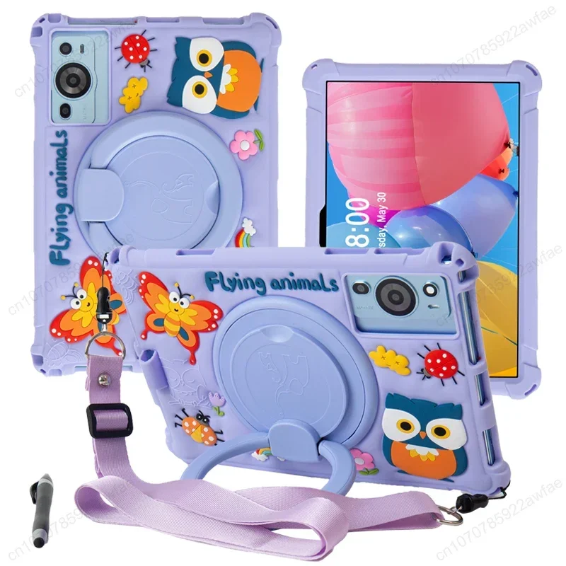 

Cartoon Tablet Cover For Teclast M50 Pro M50HD M40 Pro Plus SE P40S P30S P20S P40HD P20 P40 HD Kids Silicone Rotation Stand Case