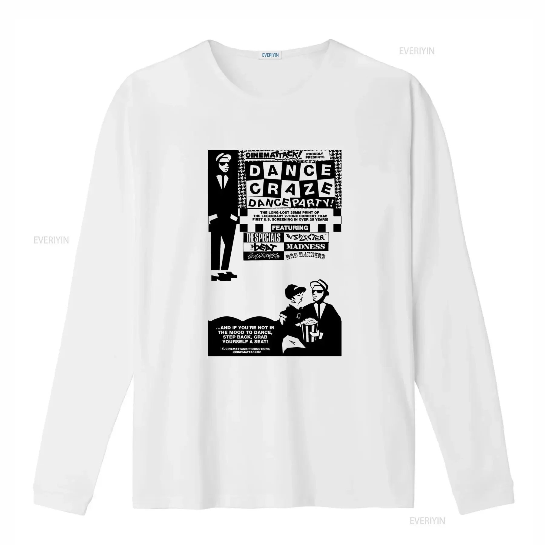 Mens Dance Craze Film Poster Ska 2 Tone Specials Selecter T Shirt Retro Party Design vintage Washed Stylish Stretched