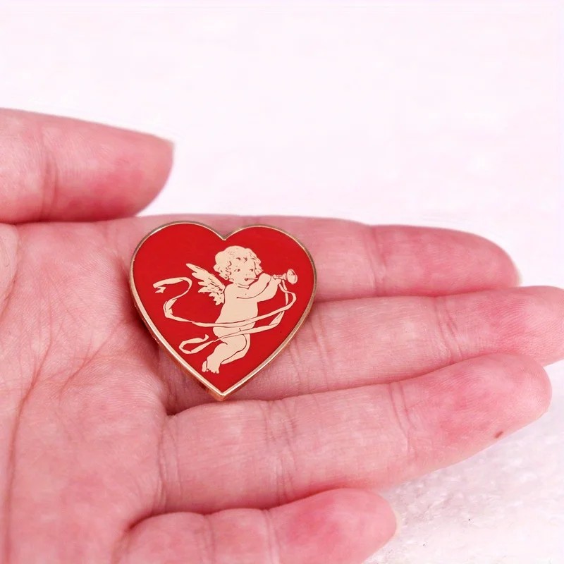Cupid Angel Love Brooch Couple Valentine\'s Day Badge Decoration Pin
