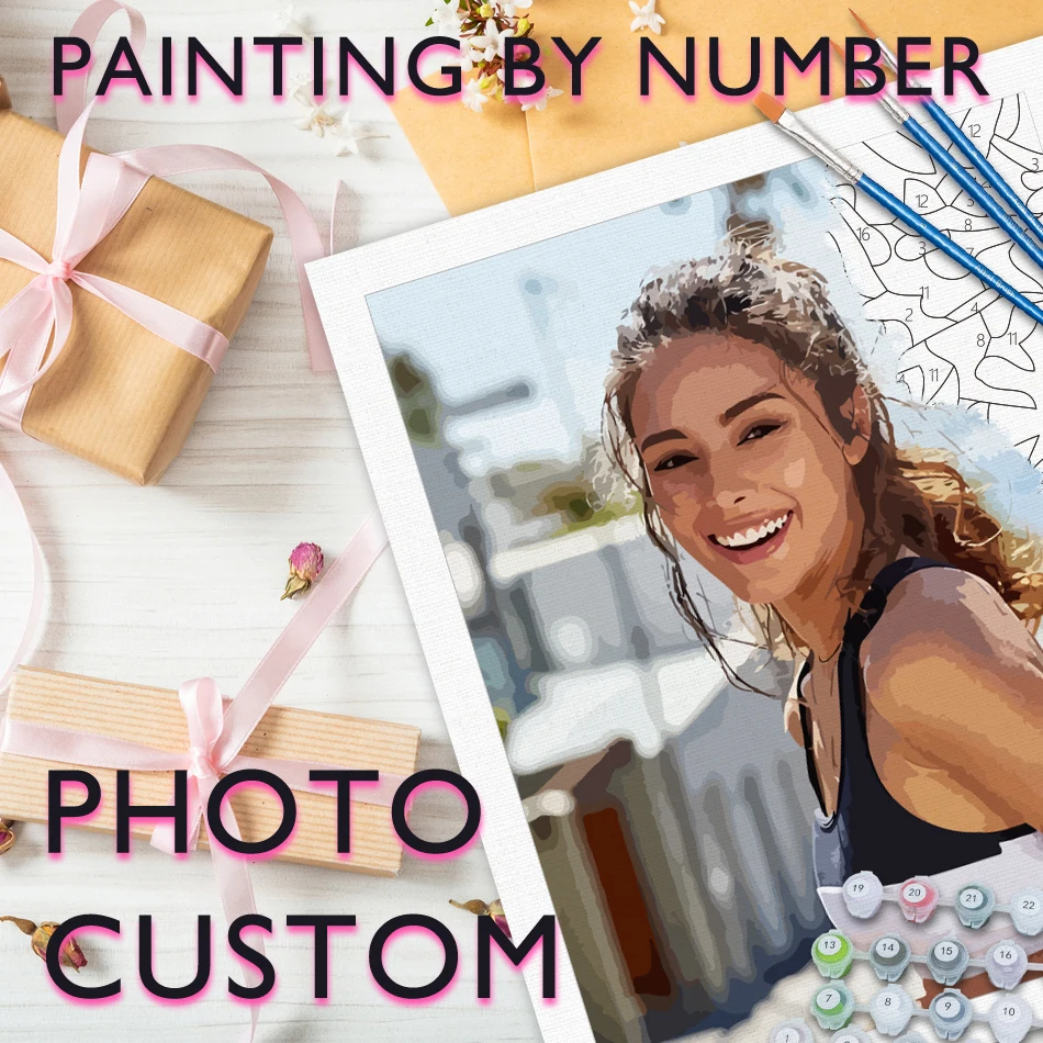 

SDOYUNO Photo Custom Painting By Numbers Crafts Supplies Adults Diy Oil Art Drawing Canvas Picture Decorative Paintings Gift