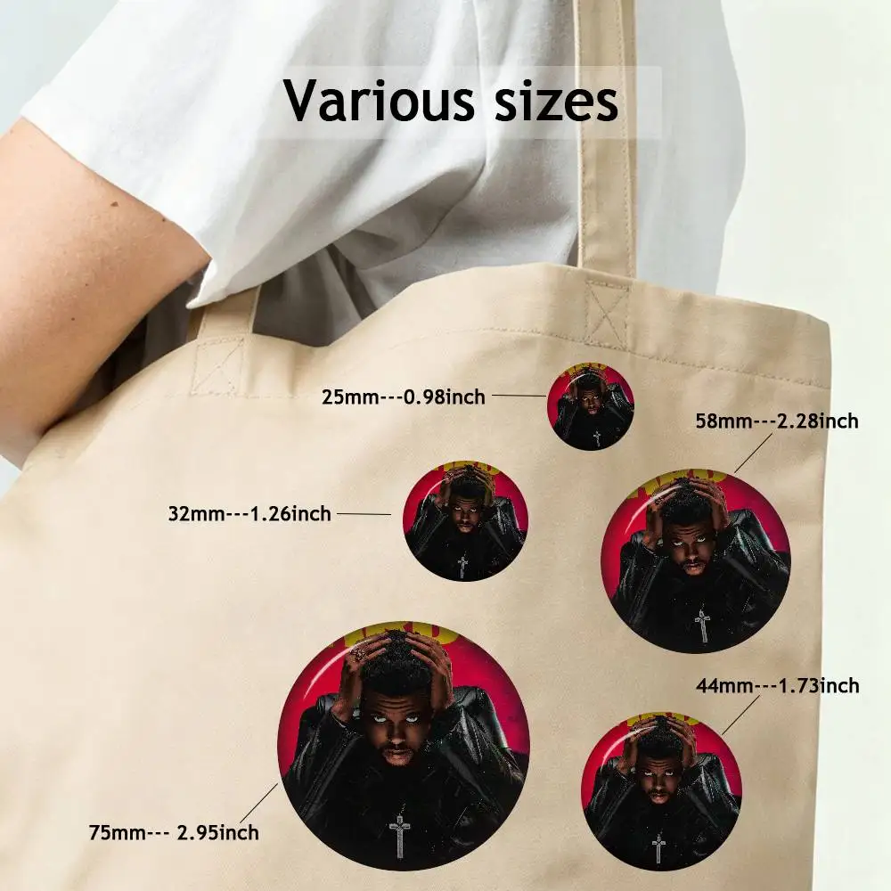 Funny Singer The Weekend Badges Round Exquisite Badge Brooches Creative Pins For Clothes Hat Backpack Gift Accessories