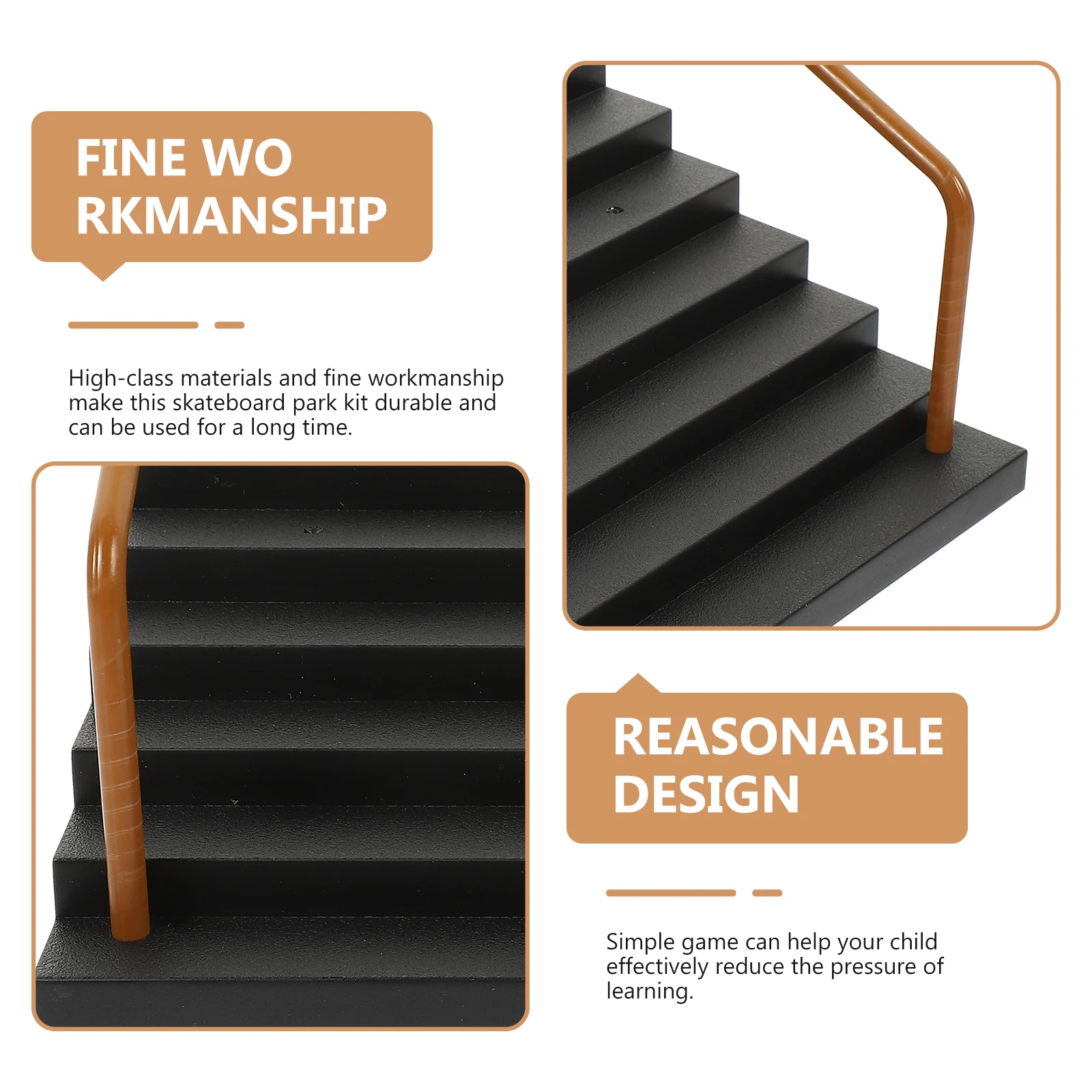 

Skateboard Field Obstacles Finger Skateboards Accessories Rail Ramps for Kids Skatepark Toy