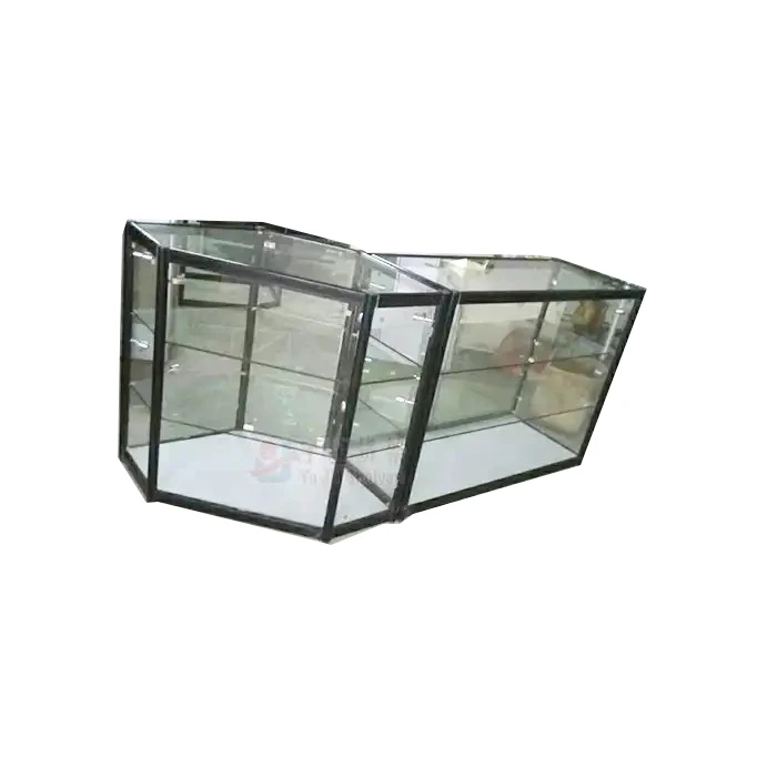 Custom.High Quality Aluminium Tempered Glass Full Vision Display Showcase Glass Shelf Display