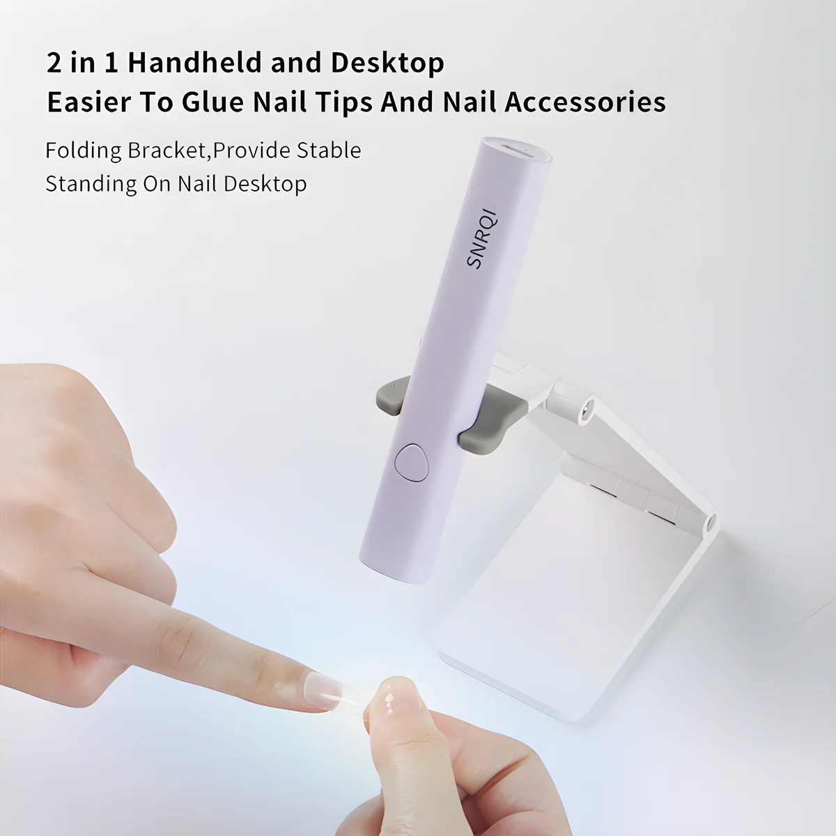 Draadloos UV-licht voor gelnagel Mini UV LED-nagellamp Handheld met standaard Draagbare nageldroger met 2 timers voor sneldrogend