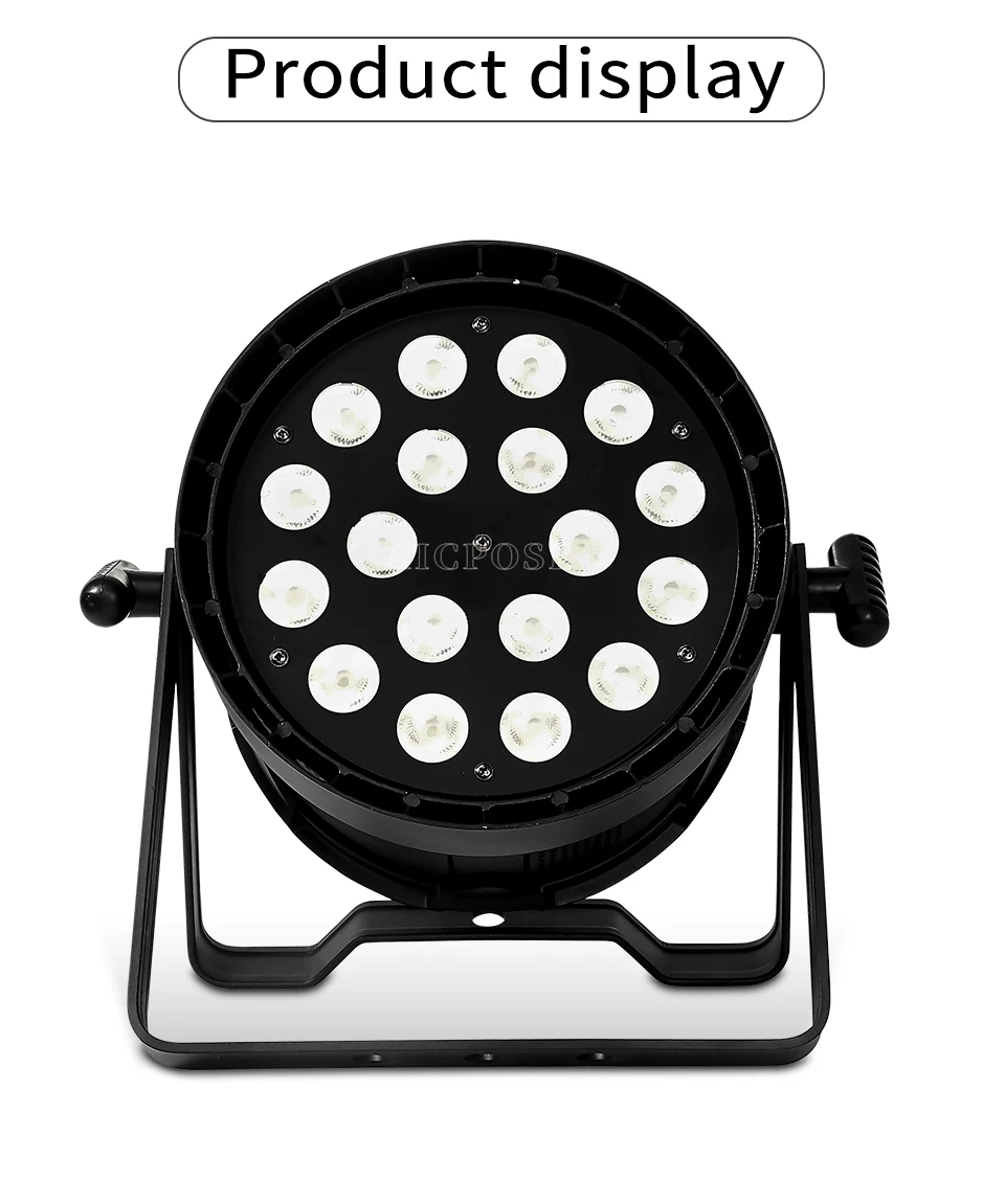 18x20W RGBW 4 in 1 LED Par Licht Einzelnes 20W Hochleistungs-Aluminium-Bühnenlicht DMX-gesteuertes Club Hotel DJ Disco-Licht – Detail 9