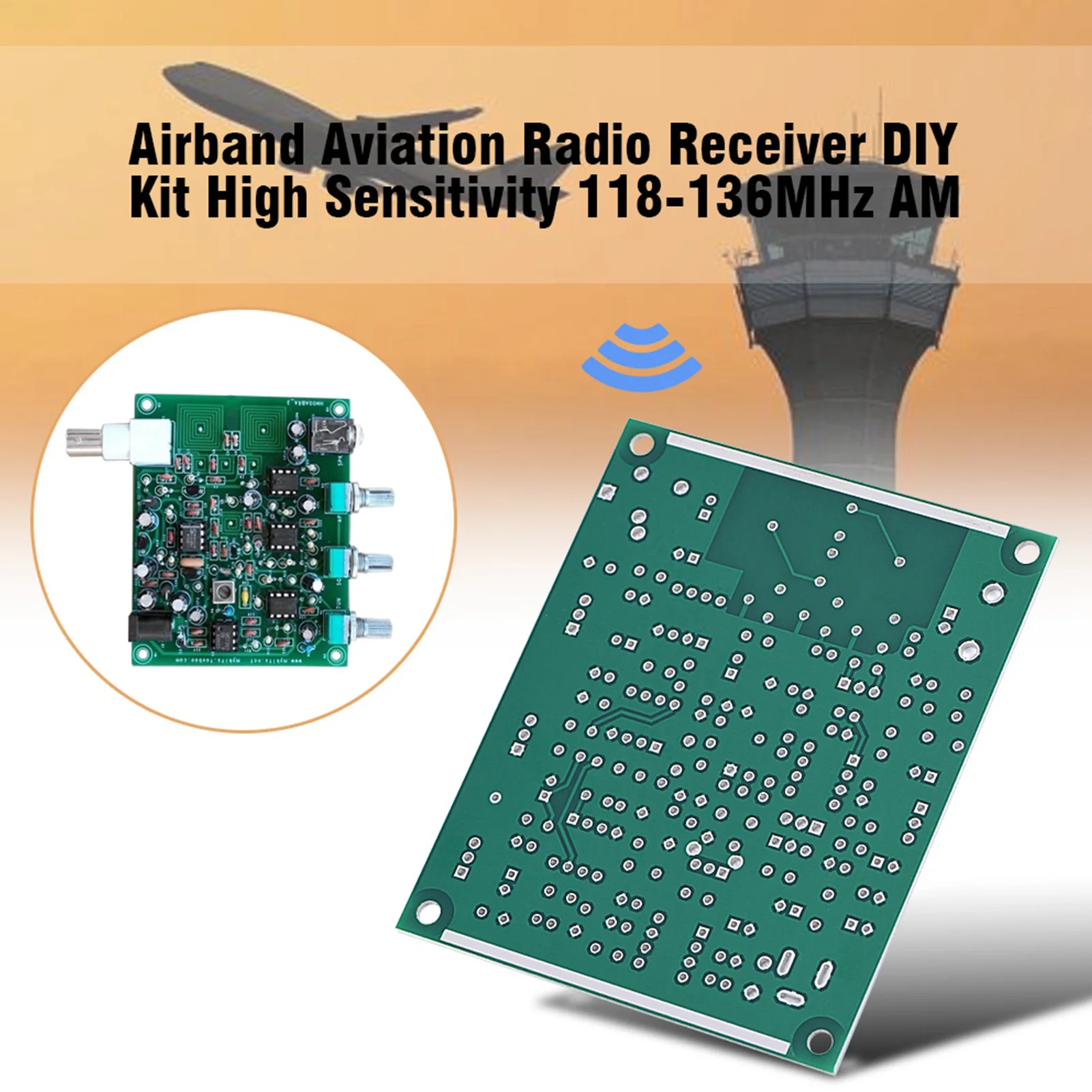 AM Signal Radio Aviation Band Receiver DIY Kit High Sensitivity 118-136MHz Air Band Aircraft Tower Call VHF Antenna Electronic