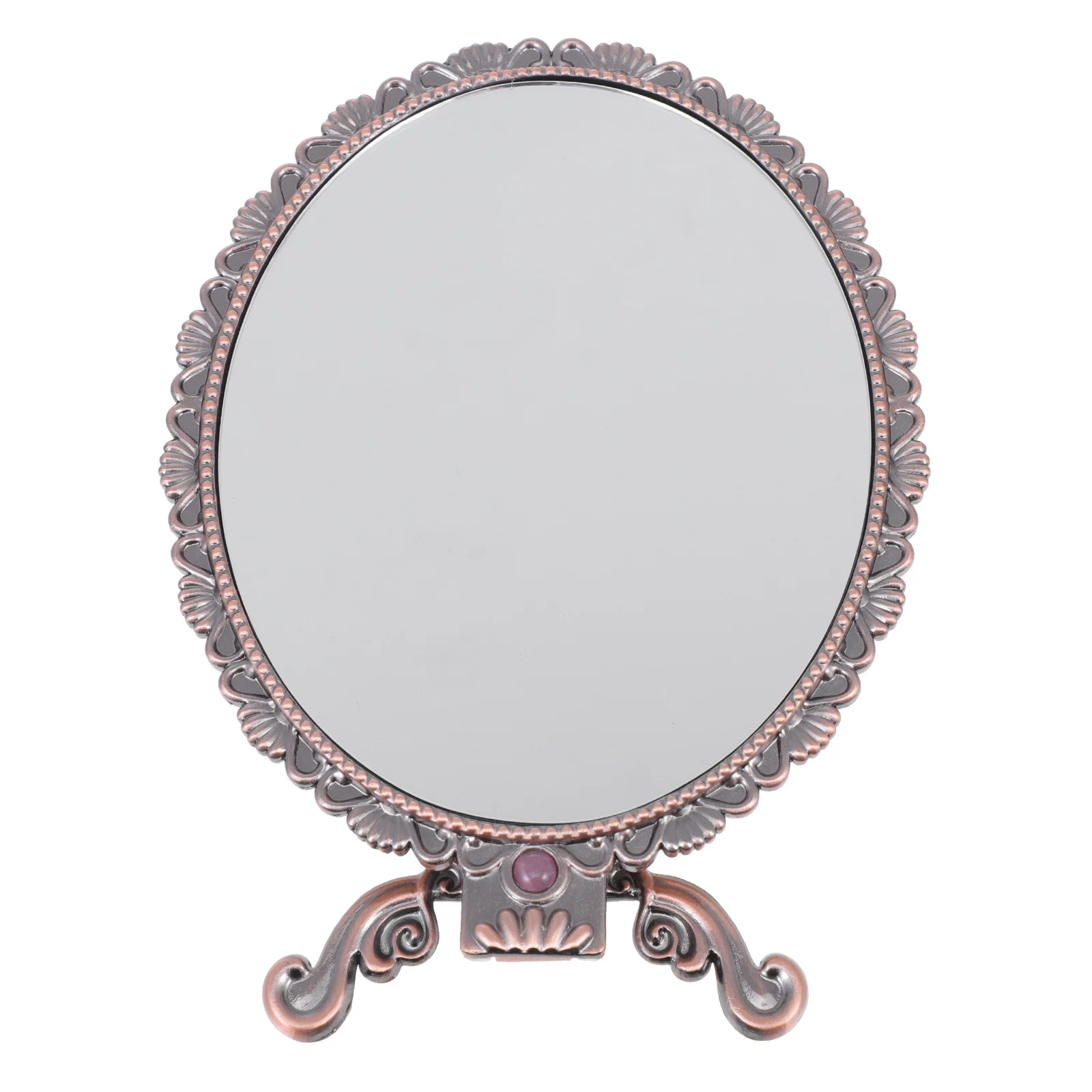 

Handheld Mirror Practical Foldable Portable Mirror Chic Design for Women Makeup Touch-Ups