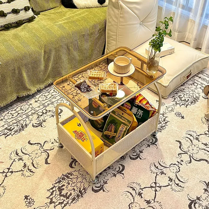 Sofa Coffee Table, Living Room, Bedside, Trolley, Mobile, Creative, Shelf, Small Table, Storage, Side Table view 2