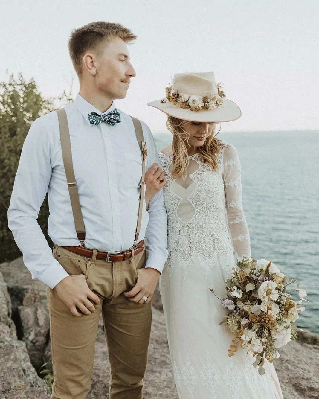 Xunbei-Robe de Mariée en Dentelle Ivoire et Mousseline de Soie pour Patients Bohème, Dos aux, Manches sulf, Ligne A, Pompon, Quelle que soit la Simple