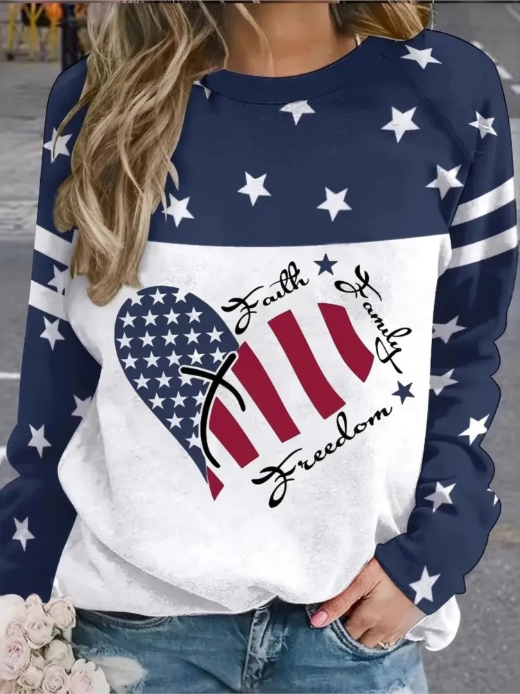 2025 New Casual Fashion O Neck Sweatshirt Spring Autumn Print Loose Clubwear Party Pullovers Hoodie Womens Clothing