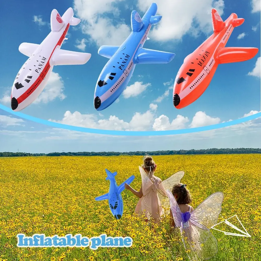 2Pcs PVC Cartoon Plane Classic Toy Kid Birthday Gift Inflatable Airliner Planes Toys Aircraft Cartoon Plane