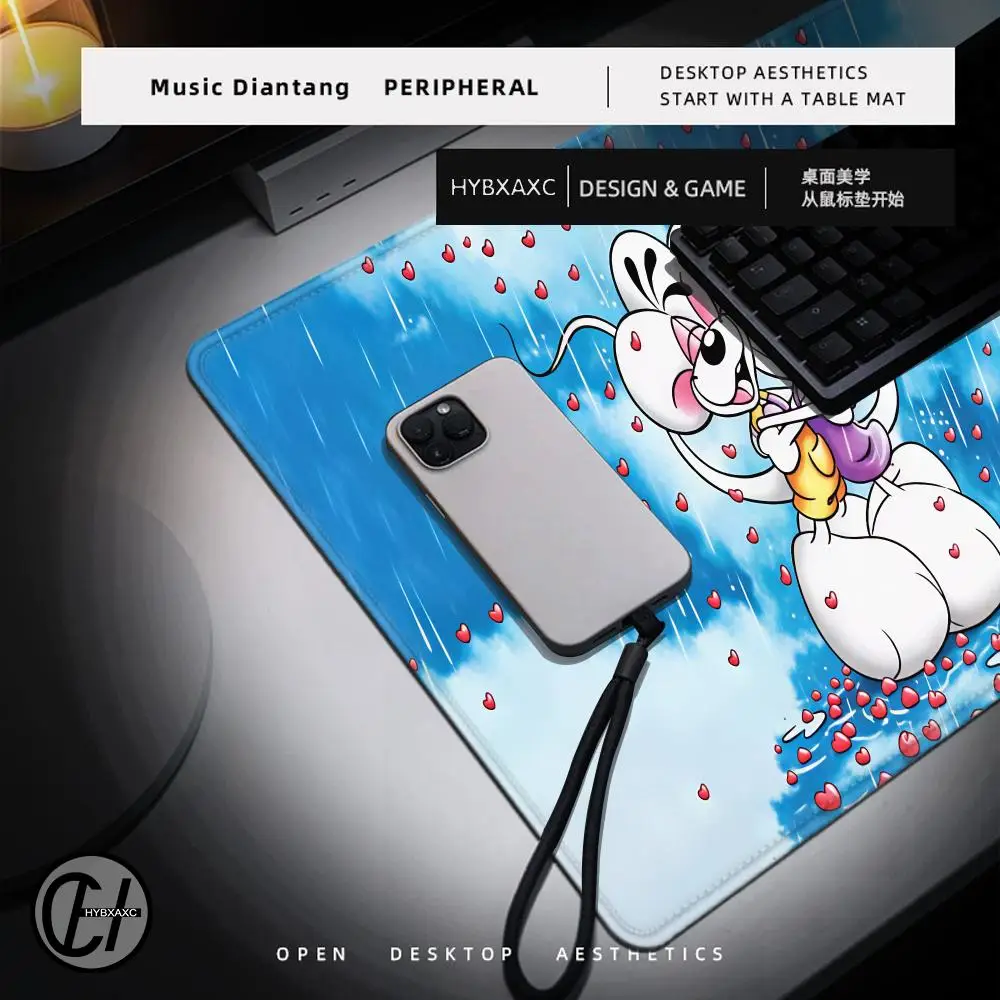 Cartoon Cute Kawaii D-Diddl Mouse Pad Desk Mat Large Non-slip Anti-fray Keyboard Ergonomic Office Rubber PC Home Custom