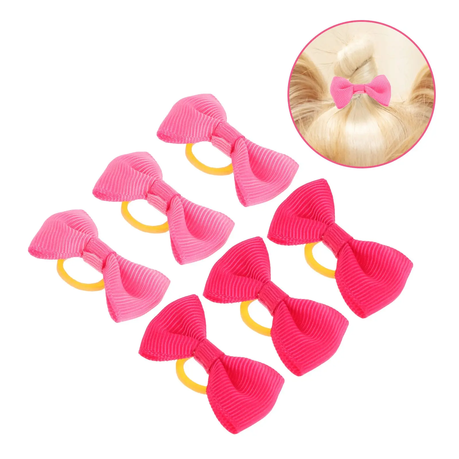 16 Pcs Pet Head Flower Dog Hairbows Ribbon Christmas Ties Toddler Fabric Small Size