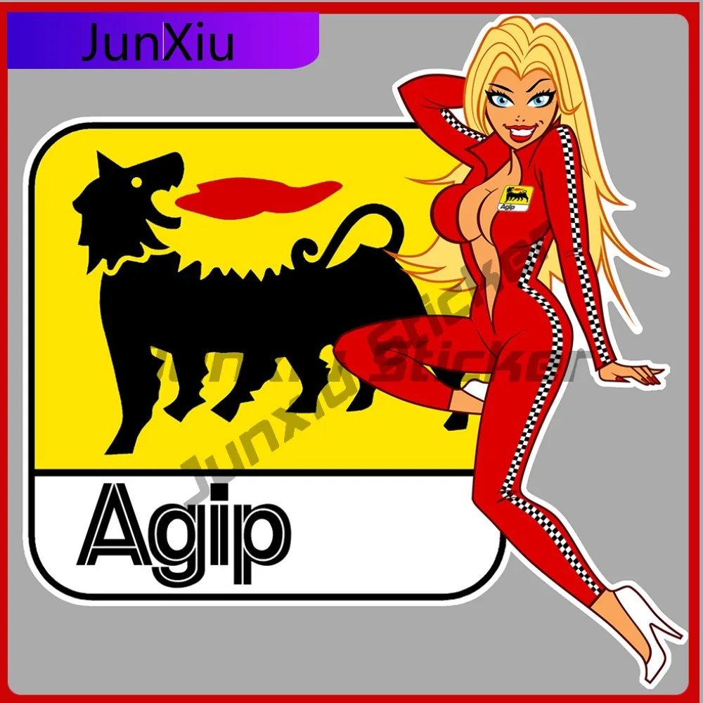 

AGIP Left Pin Up Aesthetic Car Laptop Camper Van Bumper Waterproof Walls Truck Gift Vintage Unique Funny Retro Trendy Trendy