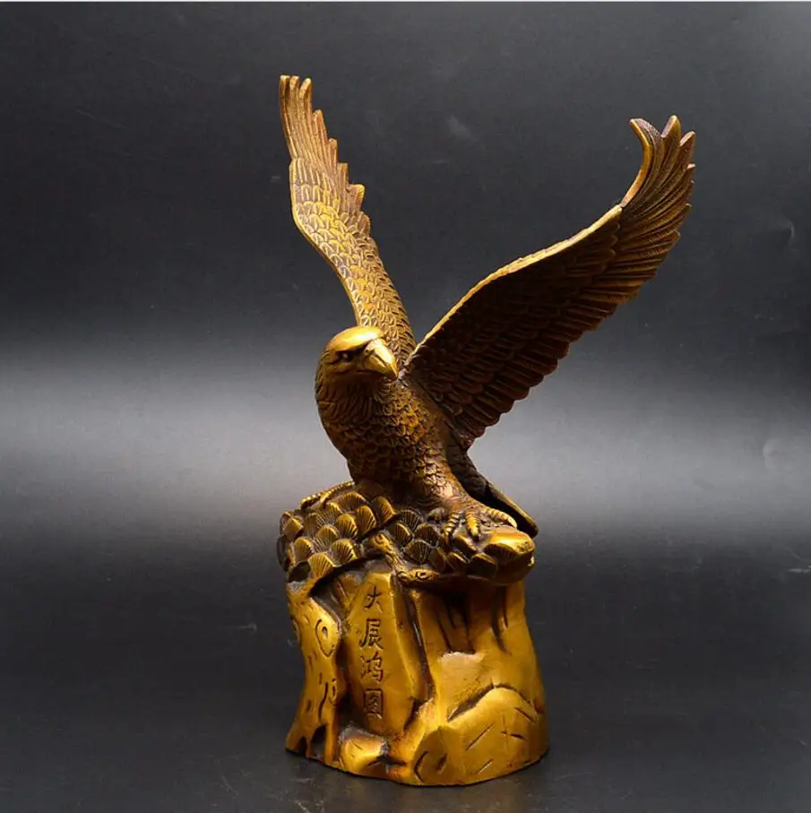 

Copper Statue Antique pure brass Eagle ornaments home accessories grand exhibition eagle living room office decoration handicraf