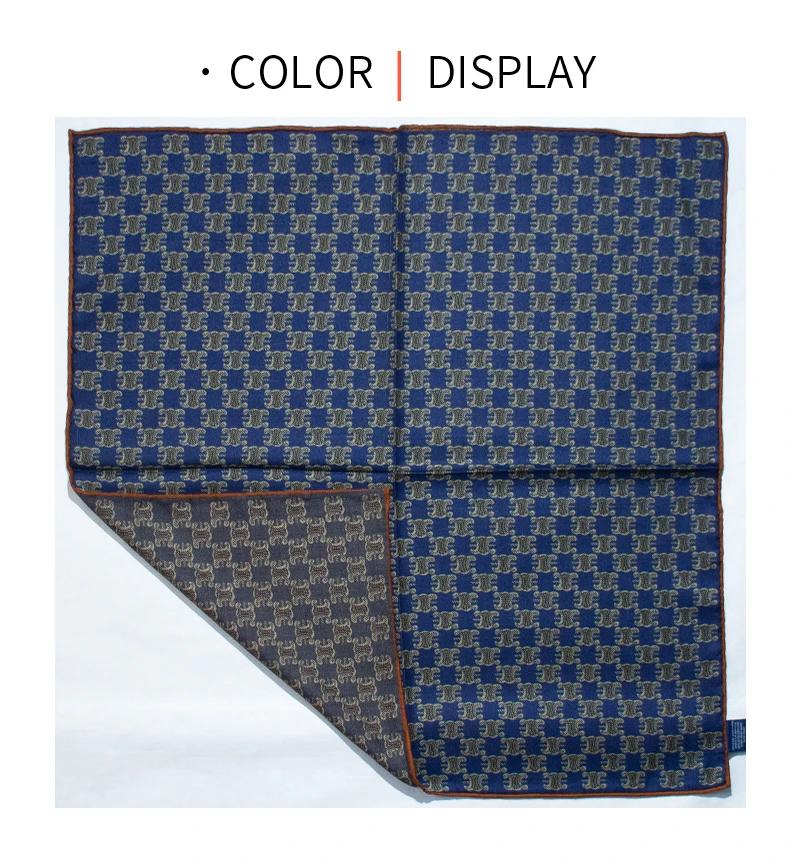 

30% Silk 70% Wool Scarf Women Monogram Print 65X65cm Square Double Sided Soft Warm Luxury Fashion Shawl