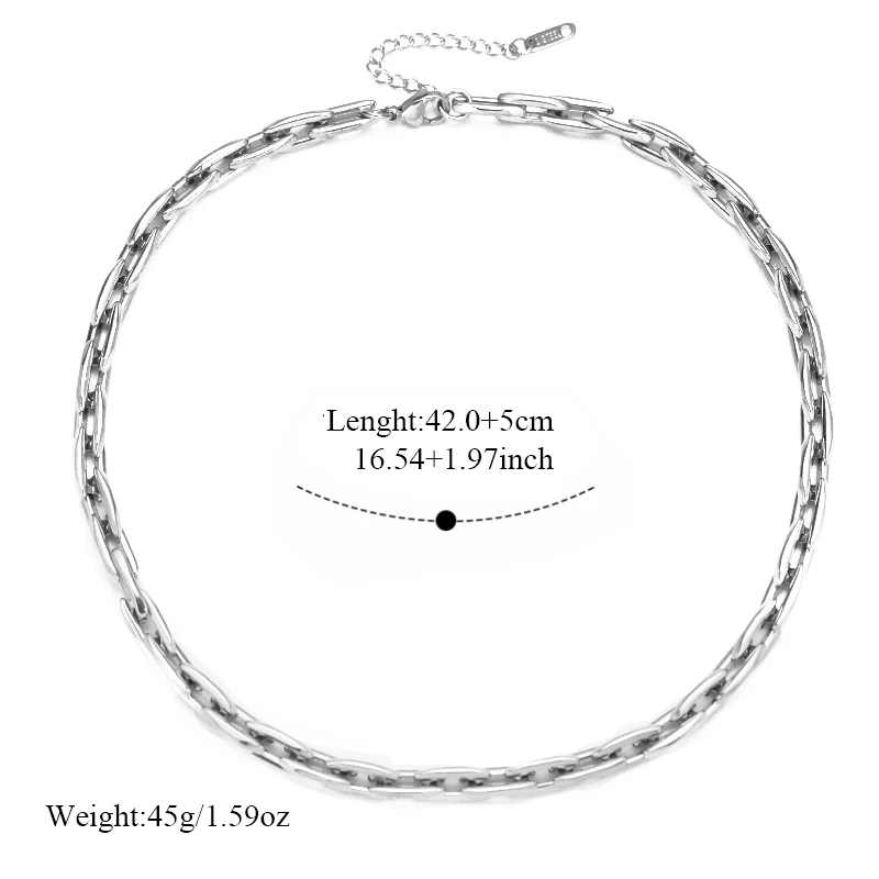 EILIECK 316L Edelstahl Grobkettenhalskette Schickes Mode-Schmuckset für Damen 18K PVD-beschichtet Wasserdichtes Schmuckgeschenk – Detail 6