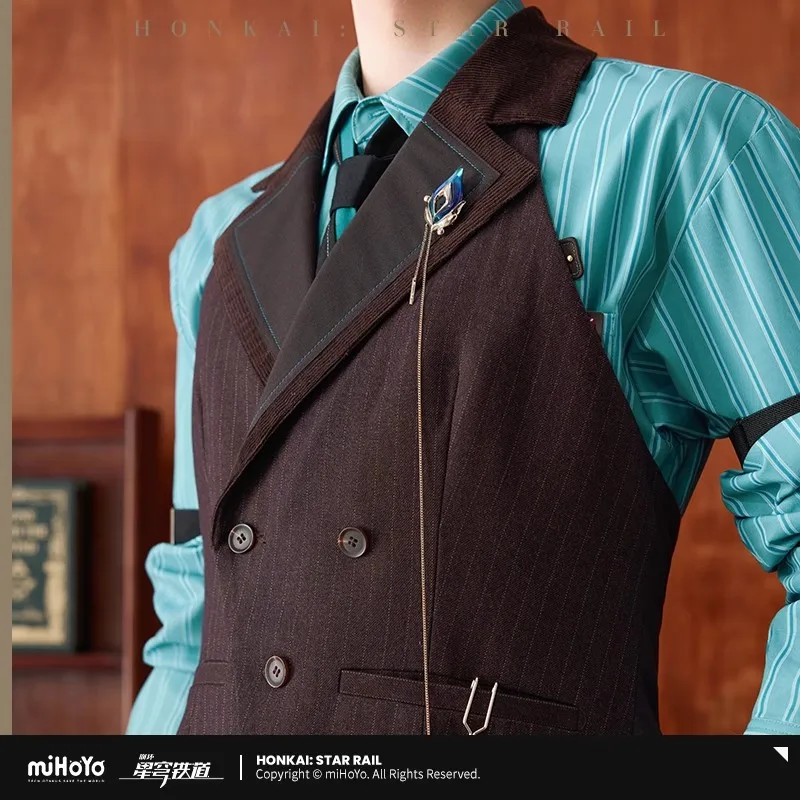 miHoYo Official Aventurine Waistcoat Genuine Honkai Star Rail Aventurine Theme Jacket Cosplay Coat Clothing SWaistcoat Xmas Gift