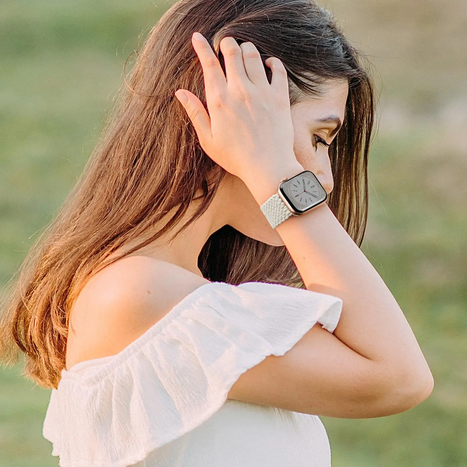 حزام لساعة أبل ، 45 ، 49 ، 44 ، 42 ، 41 ، 41 ، 40 ، 38 ، سوار مضفر ، سلسلة iWatch 9 ، 7 ، SE ، 6 ، 8 ، 5 ، ألترا 4 ، 3