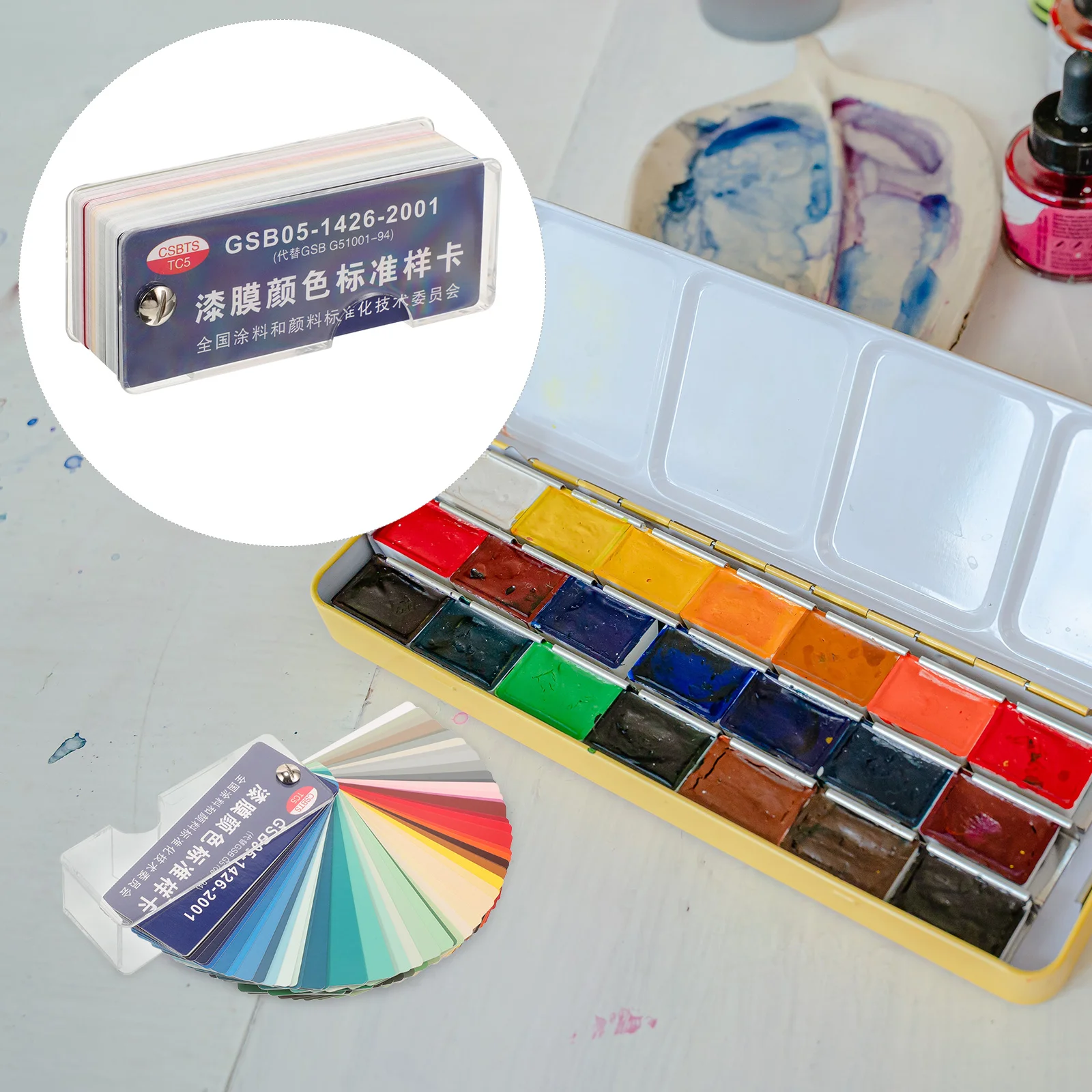 1 Set Paint Colors Sample Cards Architecture Paint Color Cards Color Contrast Color Sheets paint color sample cards