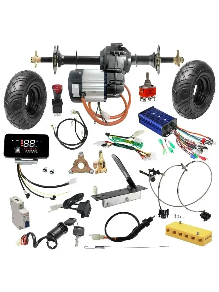 TDPRO 760mm zestaw osi tylnej koła 72V 1500W/48V 1000W elektryczny silnik mechanizmu różnicowego GoKart ATV Quad — zdjęcie 2